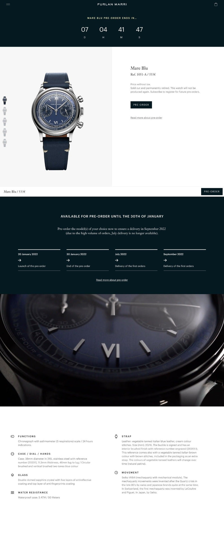 Furlan-Marri.com Site Ecommerce sur mesure Shopify Plus d'horlogerie Agence Shopify Plus & Expert Shopify