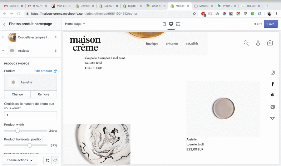 MaisonCrème.fr Ecommerce de décoration - site e-commerce Agence Shopify Lille Agence Shopify Plus & Expert Shopify