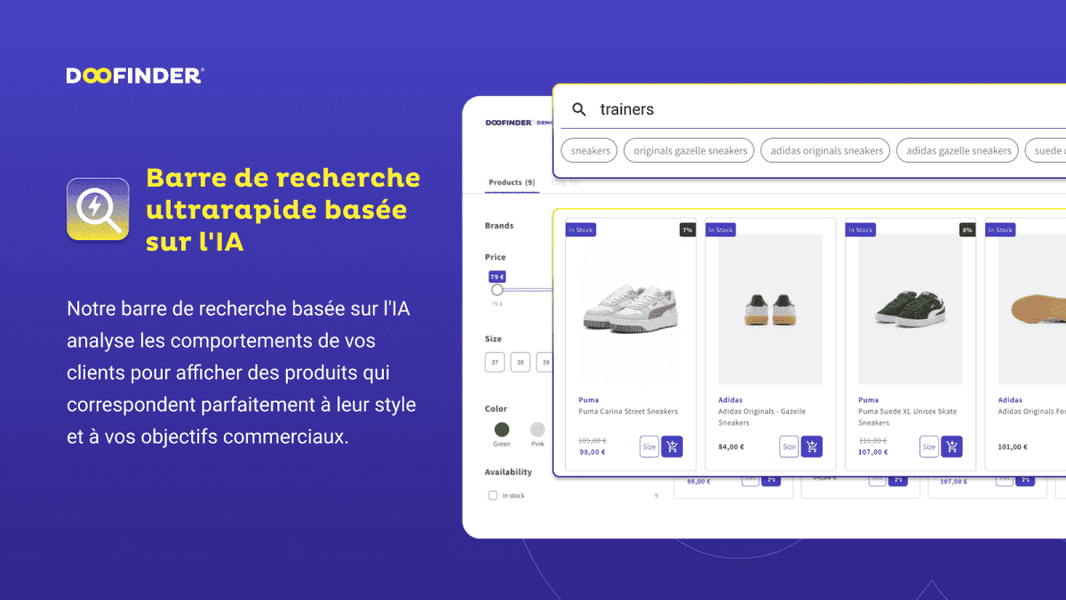 Doofinder : Moteur de recherche IA pour Shopify - agence shopify