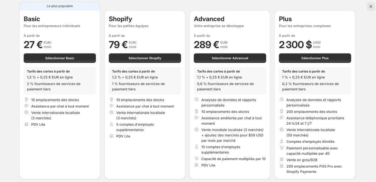 Quels sont les tarifs de Shopify & Shopify Plus en 2026 ? - agence shopify