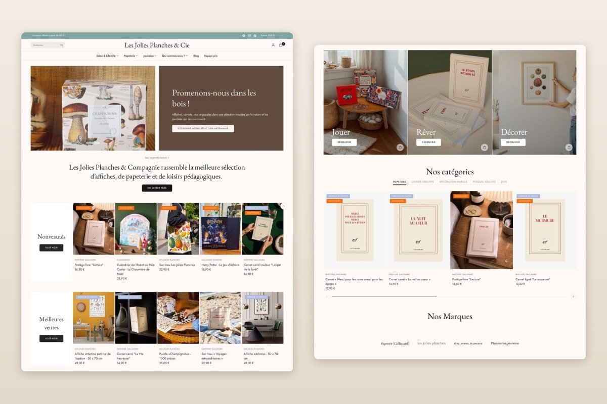 Les Jolies Planches & Cie : migration WooCommerce vers Shopify et espace pro B2B - Agence Shopify Plus & Expert Shopify