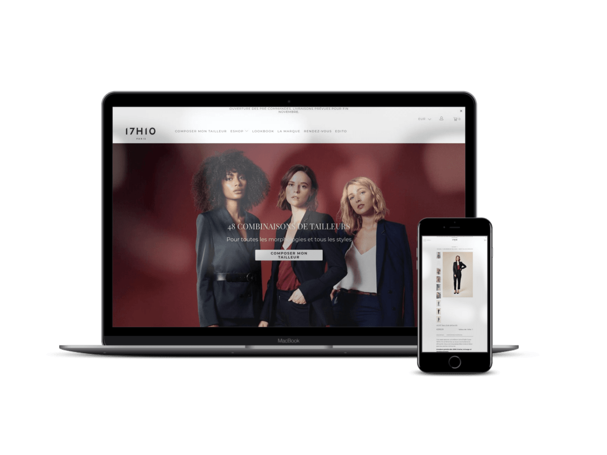 17h10.com Création site shopify vêtements DNVB - Agence Shopify Plus & Expert Shopify