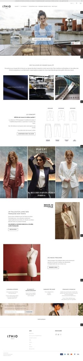 17h10.com Création site shopify vêtements DNVB - Agence Shopify Plus & Expert Shopify