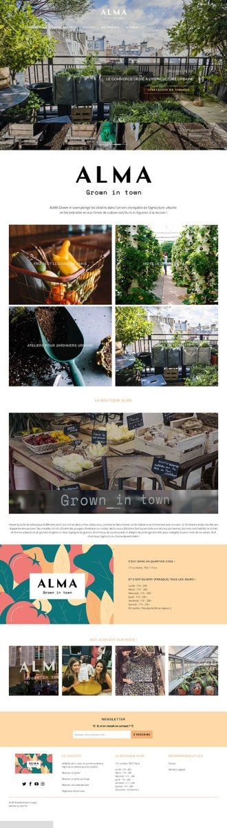 ALMA grown in Town.fr Création d’un site e - commerce de fruits et légumes bio - Agence Shopify Plus & Expert Shopify