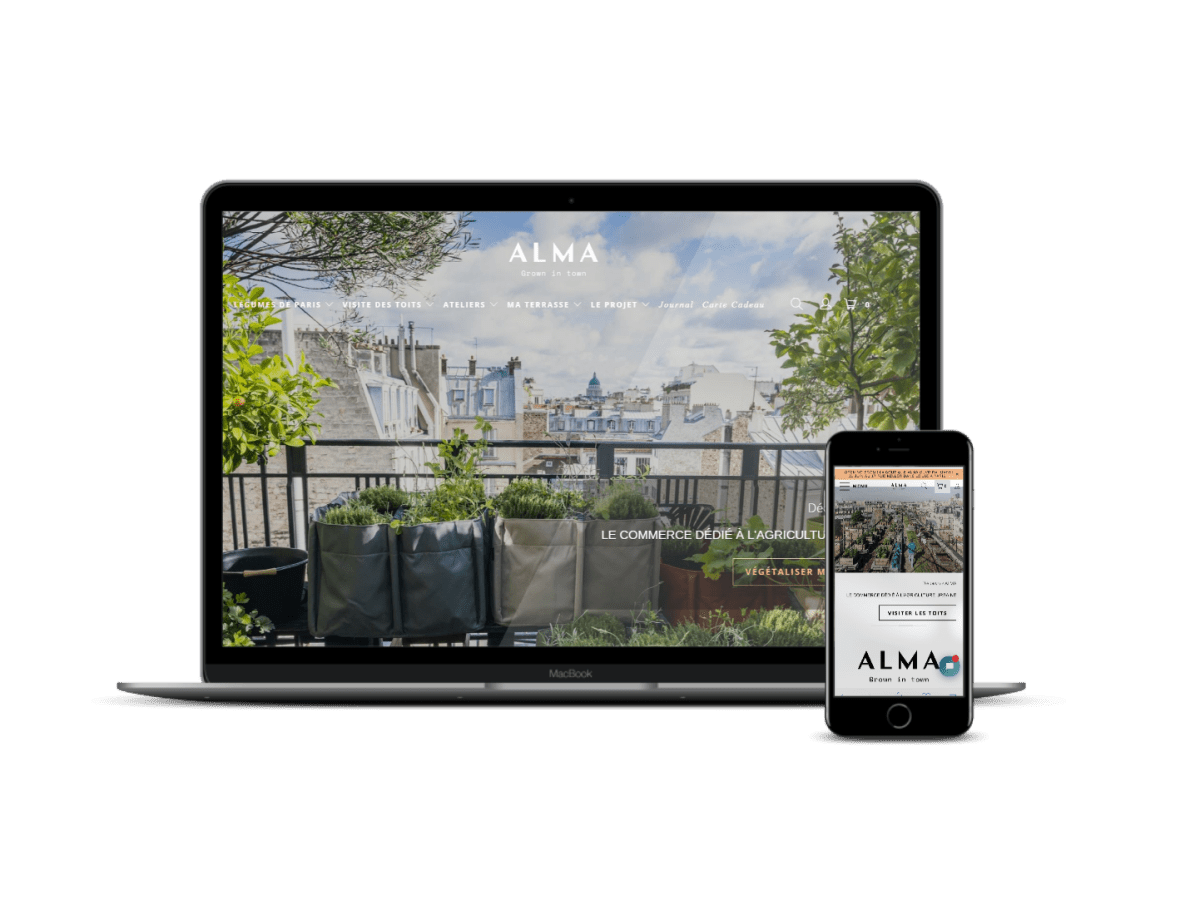 ALMA grown in Town.fr Création d’un site e - commerce de fruits et légumes bio - Agence Shopify Plus & Expert Shopify
