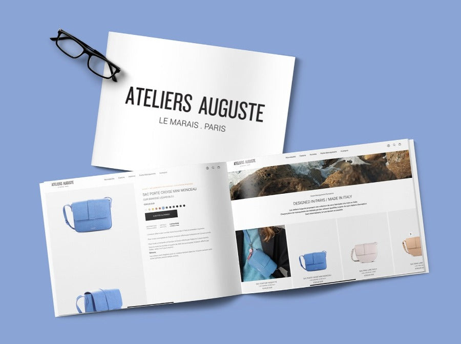 Ateliers-Auguste.fr Ecommerce Maroquinerie sur Shopify - Migration depuis Prestashop Agence Shopify Plus & Expert Shopify