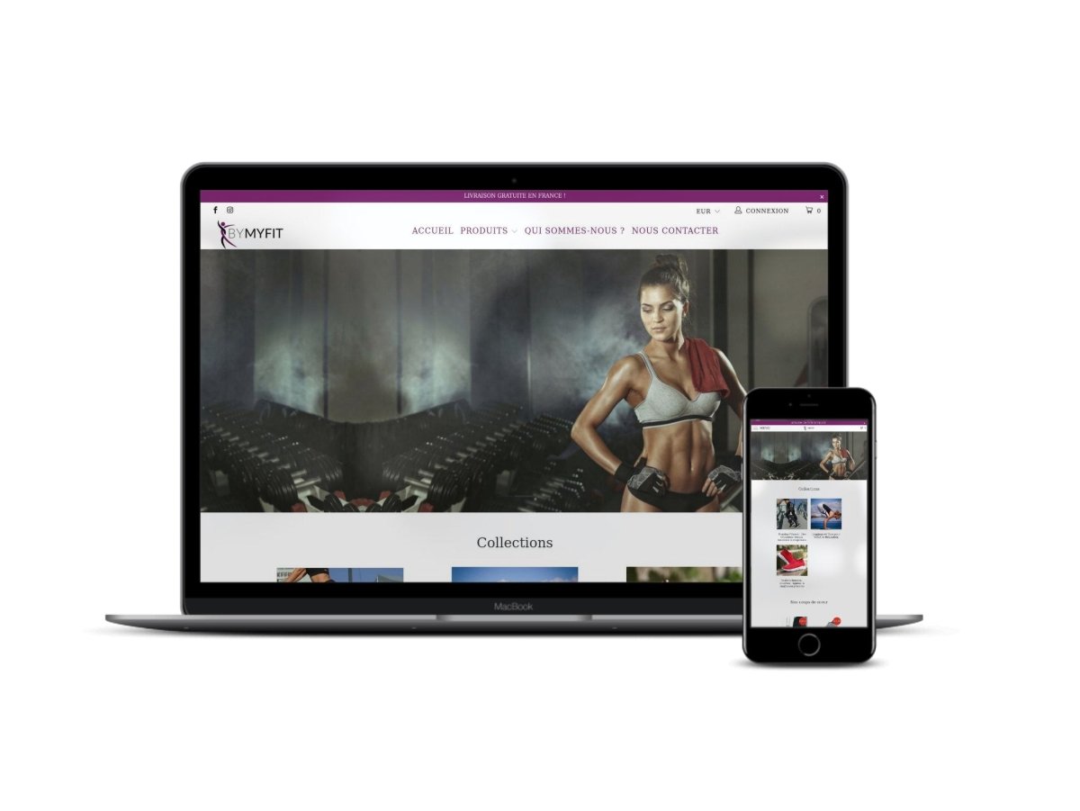 Bymyfit.com Amélioration d'un site E - commerce shopify de Fitness Running Yoga Relaxation - Agence Shopify Plus & Expert Shopify