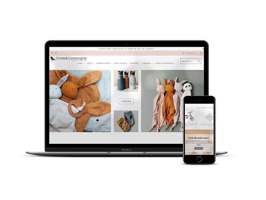 Emilie et compagnie.com Migration de Magento 1 vers Shopify Concept Store Déco Jouets Enfants - Agence Shopify Plus & Expert Shopify