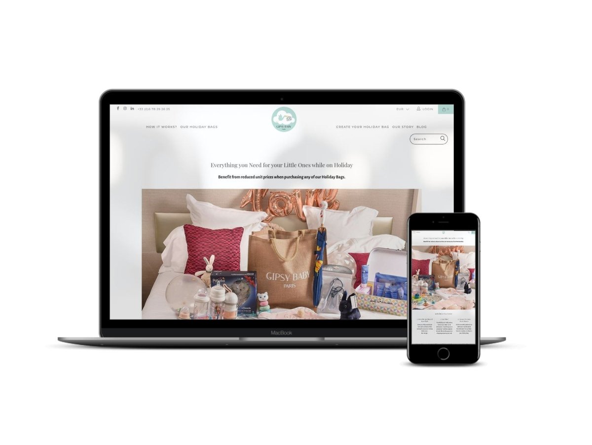 Gipsy - baby.com Ecommerce de services pour voyager léger avec son bébé - Agence Shopify Plus & Expert Shopify