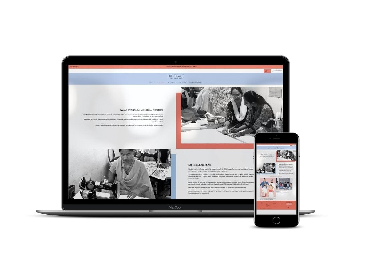 Hindbag.fr Migration du site de Prestashop vers Shopify Plus - Agence Shopify Plus & Expert Shopify