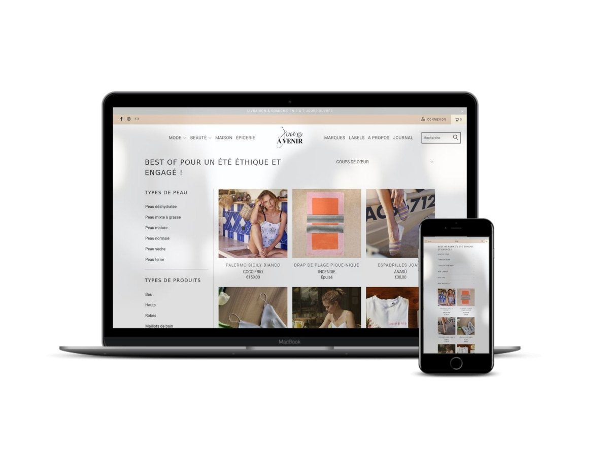 Joursavenir.com Création d'une Marketplace Eco responsable Bio éthique avec Shopify - Agence Shopify Plus & Expert Shopify