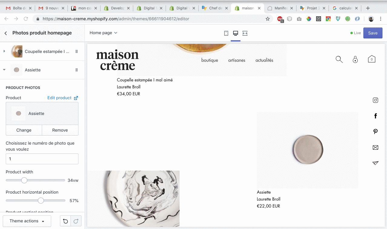 MaisonCrème.fr Site ecommerce sur mesure - Agence Shopify Plus & Expert Shopify