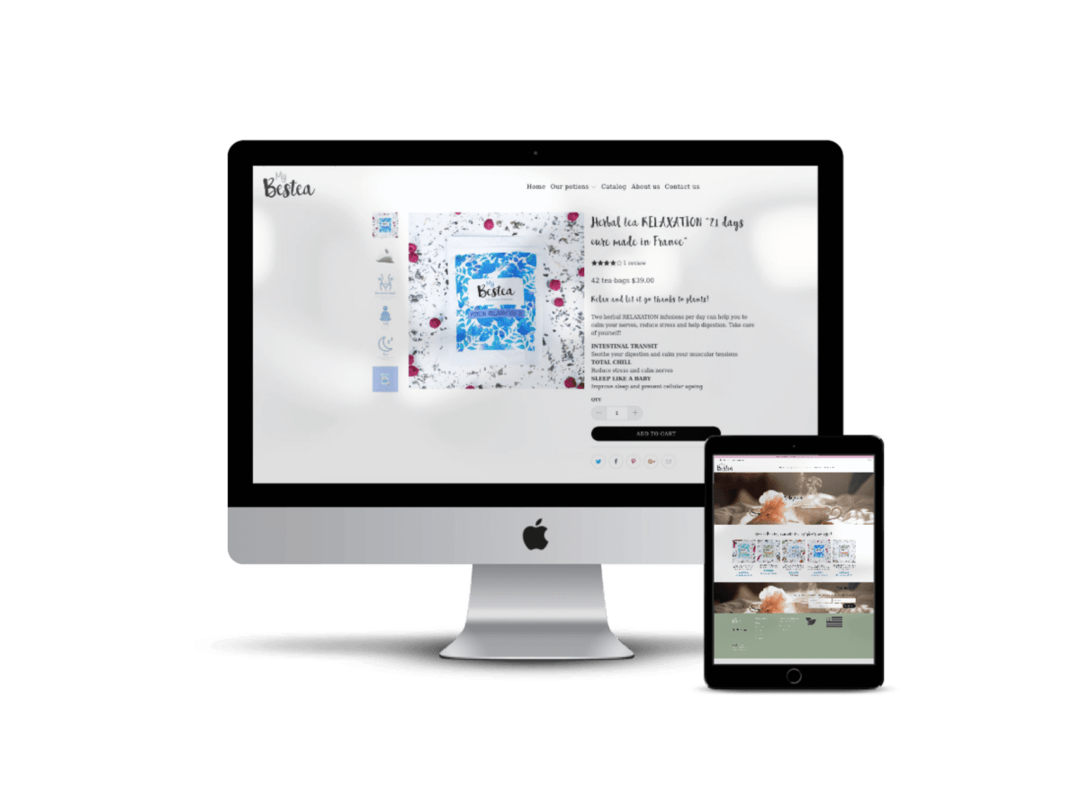 Mybestea.com création d'un site e - commerce de thé - Agence Shopify Plus & Expert Shopify