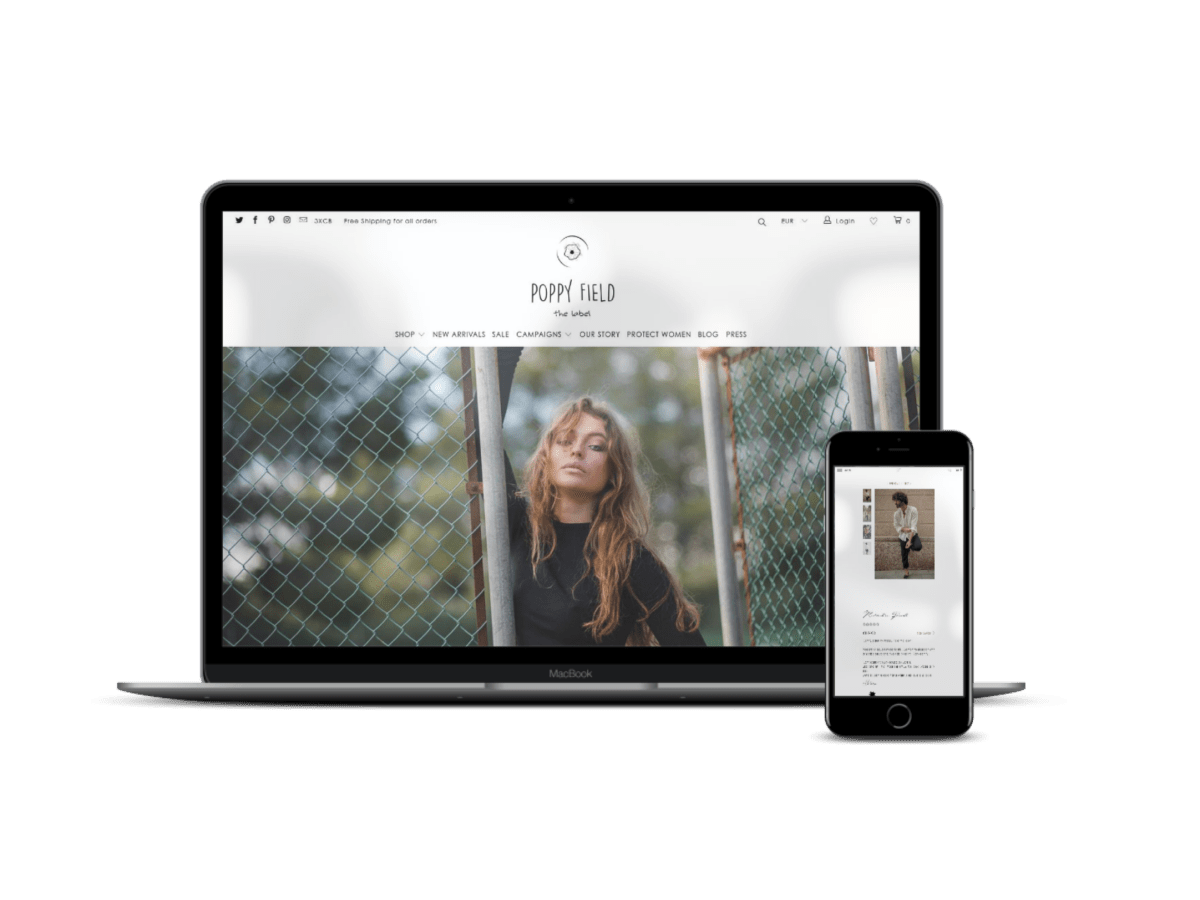 Poppyfieldthelabel.com boutique en ligne de vêtements bohèmes - Agence Shopify Plus & Expert Shopify