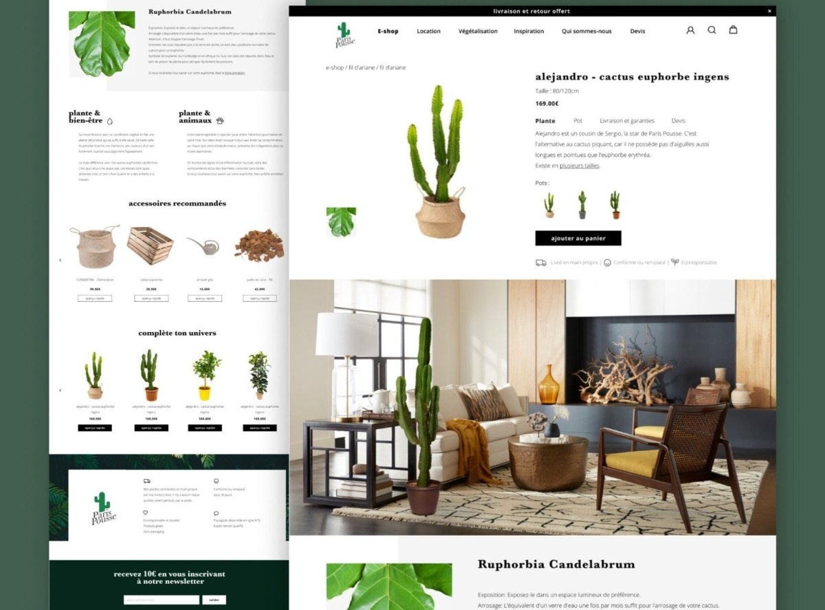 Réalisation des maquettes pour site Ecommerce Mobile & Desktop - Agence Shopify Plus & Expert Shopify