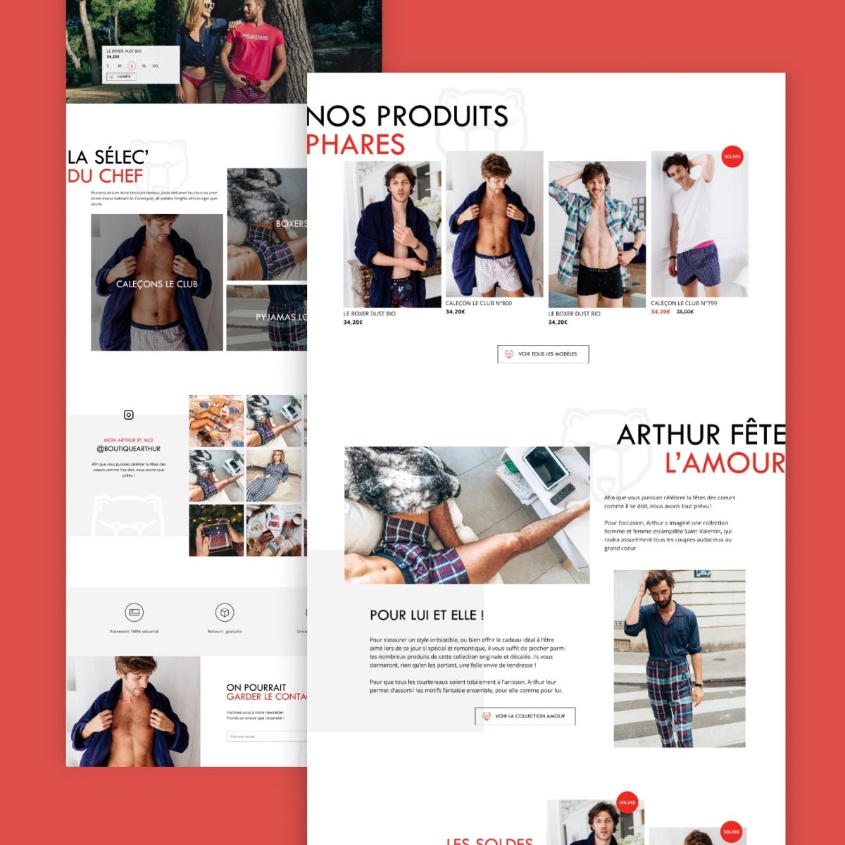 Réalisation des maquettes pour site Ecommerce Mobile & Desktop - Agence Shopify Plus & Expert Shopify