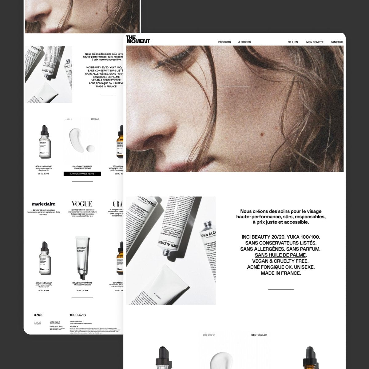 Réalisation des maquettes pour site Ecommerce Mobile & Desktop - Agence Shopify Plus & Expert Shopify