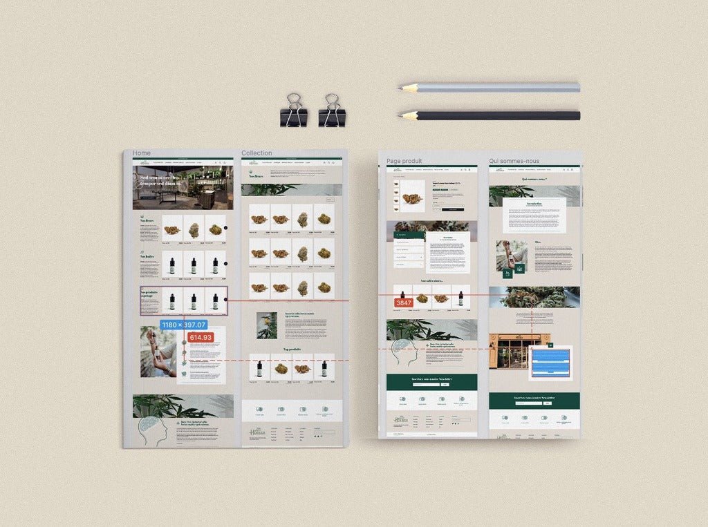 Réalisation des maquettes pour site Ecommerce Mobile & Desktop - Agence Shopify Plus & Expert Shopify