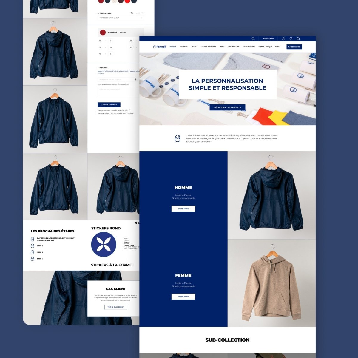 Réalisation des maquettes pour site Ecommerce Mobile & Desktop - Agence Shopify Plus & Expert Shopify