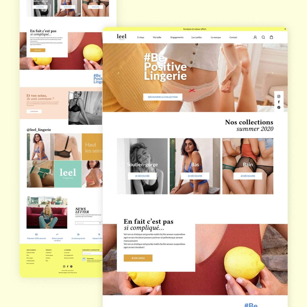 Réalisation des maquettes pour site Ecommerce Mobile & Desktop - Agence Shopify Plus & Expert Shopify