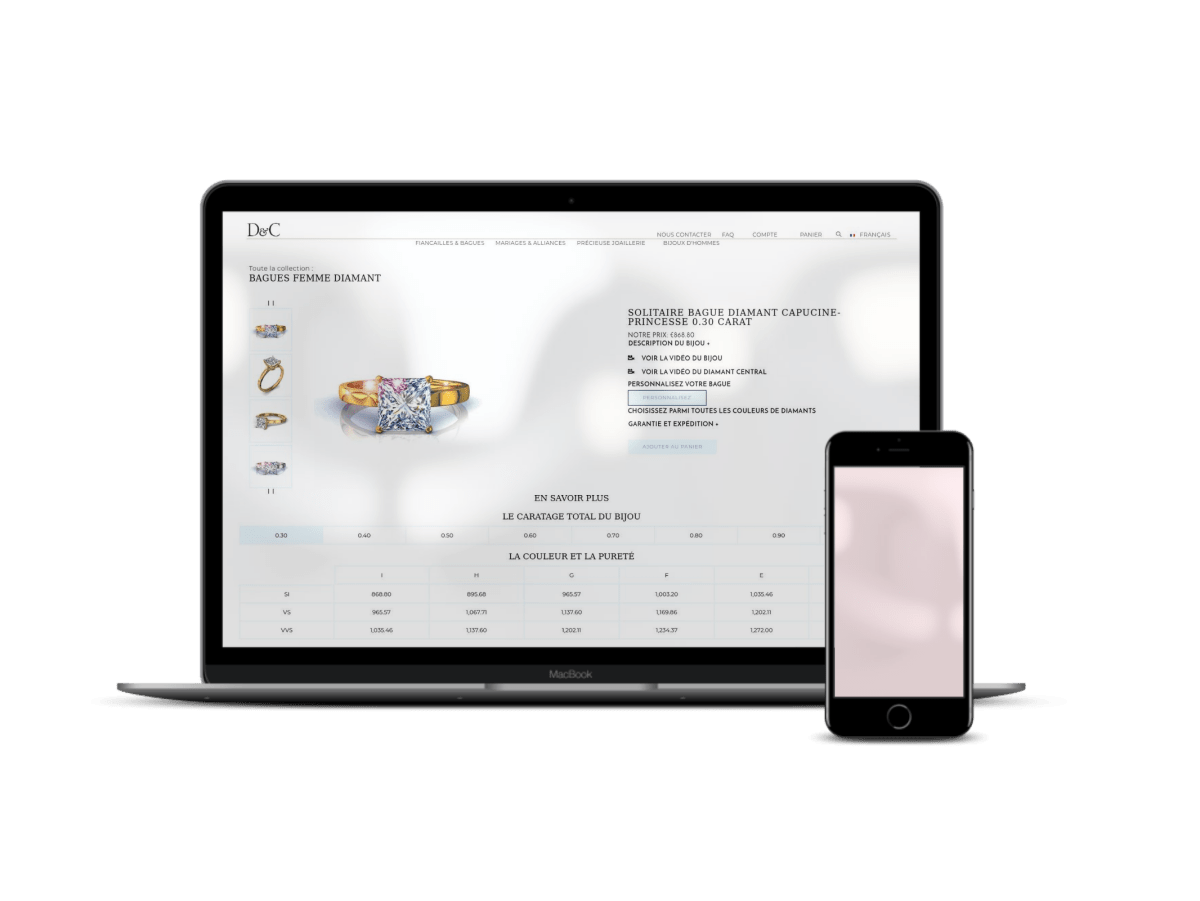 Site e - commerce pour la vente de bijoux - Agence Shopify Plus & Expert Shopify