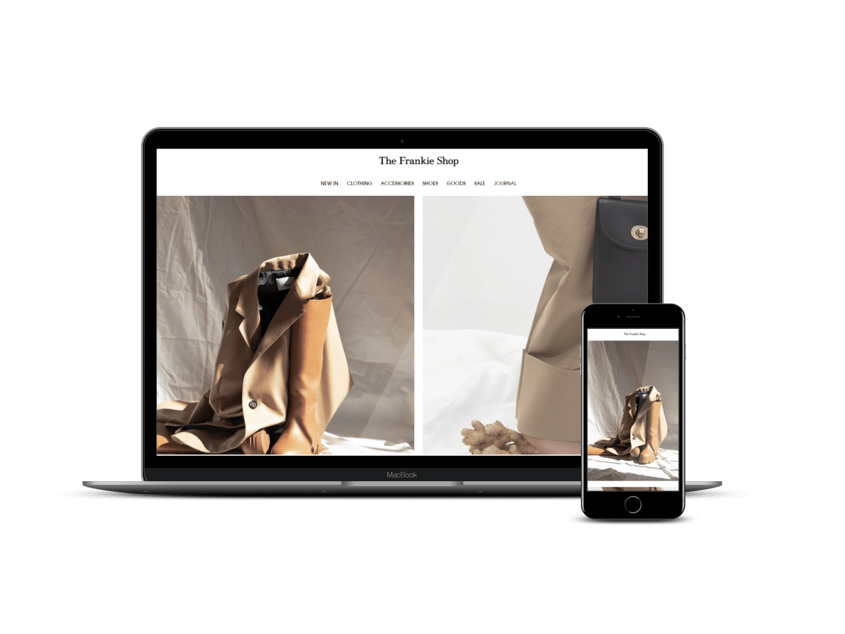The Frankie Shop.com Refonte e - commerce et déploiement à l'international Shopify Plus - Agence Shopify Plus & Expert Shopify