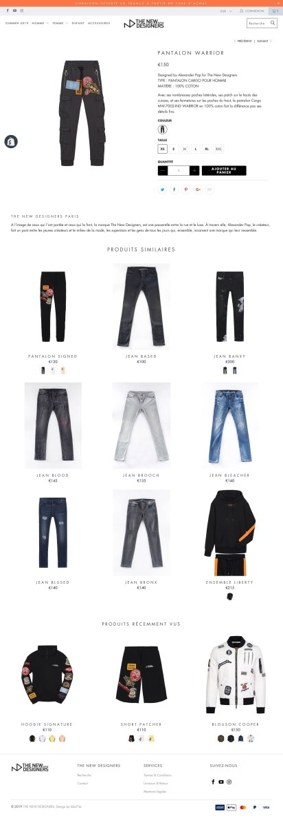 The new designers.com Migration Optimisation et Stratégie marketing d'une boutique et marque de vêtements branchés - Agence Shopify Plus & Expert Shopify