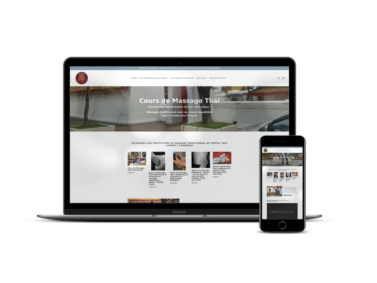 Website + SEO site de Massage Bien - être = Mission Webmarketing - Agence Shopify Plus & Expert Shopify