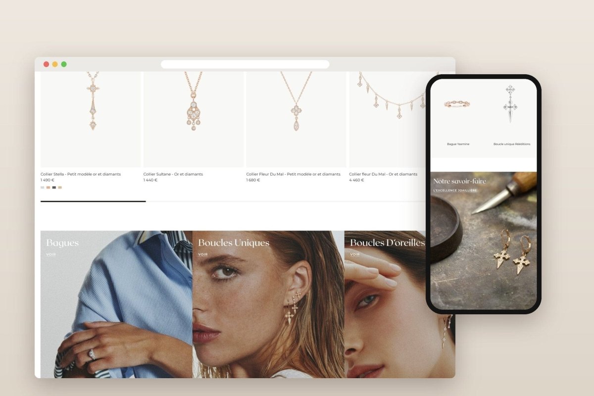 Stone Paris : site e-commerce de joaillerie en or et diamants sur Shopify - Agence Shopify Plus & Expert Shopify