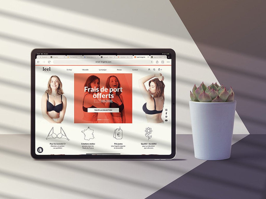 Leel-lingerie.com Mission complète : Création d'un site de Lingerie Agence Shopify Plus & Expert Shopify