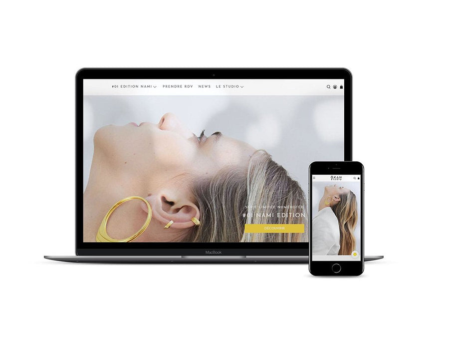 Okan-studio.com Création d'un site e-commerce Shopify bijoux & luxe Agence Shopify Plus & Expert Shopify