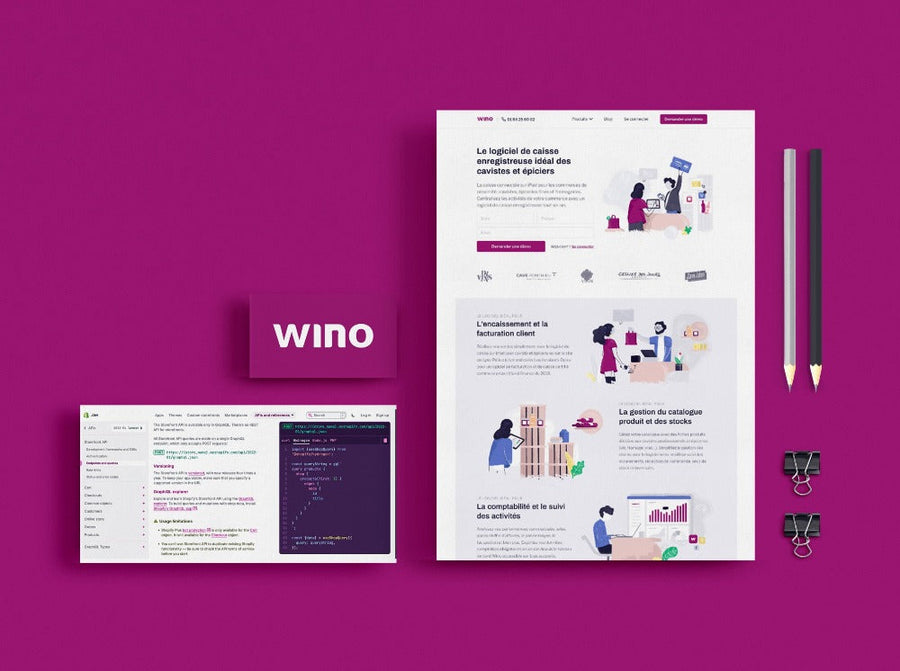 Wino.fr Ecommerce + caisse enregistreuse pour caviste vin et épicerie fine Agence Shopify Plus & Expert Shopify